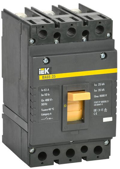 Выключатель автоматический ВА88-35 3Р 63А 35кА IEK