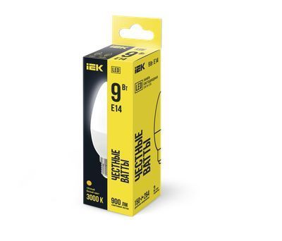 Лампа светодиодная C35 свеча 9Вт 230В 3000К E14 IEK