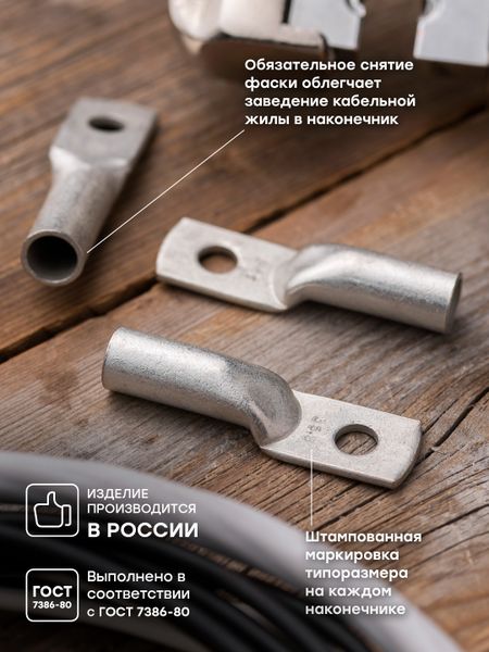 Наконечник медный луженый ТМЛ 35-8-10 EKF PROxima