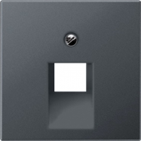 Накладка 1-ая компьютерной/телефонной RJ45/RJ11 розетки наклонная Jung ECO Profi Антрацит