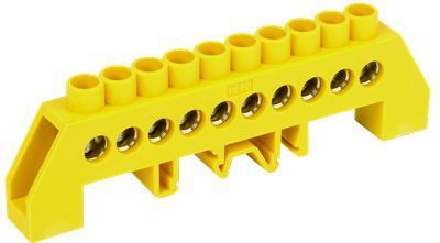 Шина PE "земля" в комбинированном DIN-изоляторе типа "Стойка" ШНИ-8х12-10-КС-Ж IEK