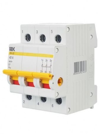 KARAT Выключатель нагрузки (мини-рубильник) ВН-32 3P 40А IEK
