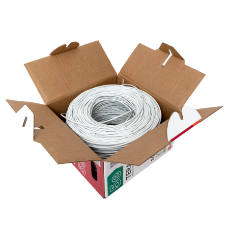 Кабель витая пара U/UTP кат.5E 4 пары solid PVC сер. TERACOM EKF TRC-5EUTP-04PVC-GY-IN3