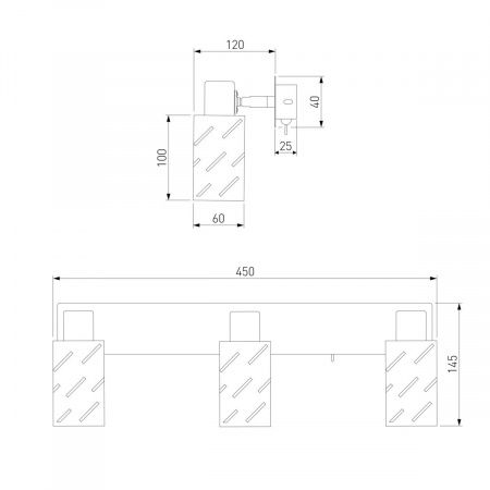 Спот Eurosvet Fente 20090/3 черный/хром