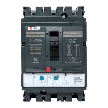 Выключатель автоматический ВА-99C 250/200А 3P 45кА EKF