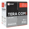 Кабель витая пара U/UTP кат.5E 4 пары 24 AWG solid PVC сер. TERACOM PRO PRO EKF TRP-5EUTP-04PVC-GY-I