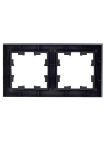 BRITE Рамка 2-местная РУ-2-БрС сталь IEK