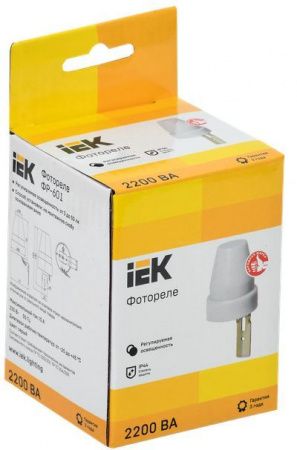 Фотореле ФР-601 2200ВА IP44 серый IEK