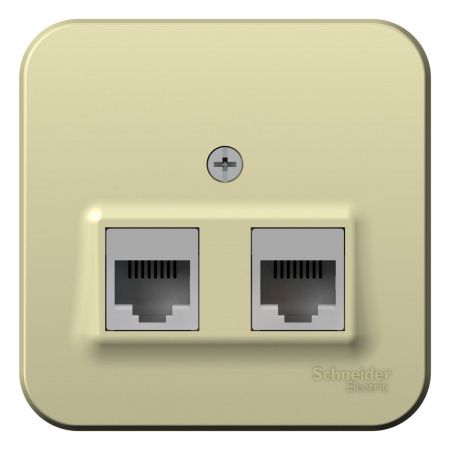 SCH  BLANCA  Беж. Роз. 2-ая комп. RJ45, кат.5E, изол. пл., ОП BLNIA045457