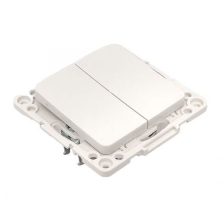 Стокгольм Механизм Выключателя 2-кл. проходного 10А винтовые клеммы белый EKF PROxima