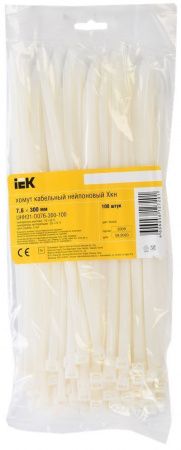 Хомут 7,6х300мм нейлон (100шт) IEK