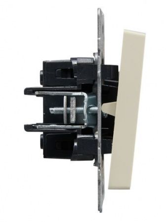 BRITE Выключатель одноклавишный проходной 10А ВС10-1-6-БрКр бежевый