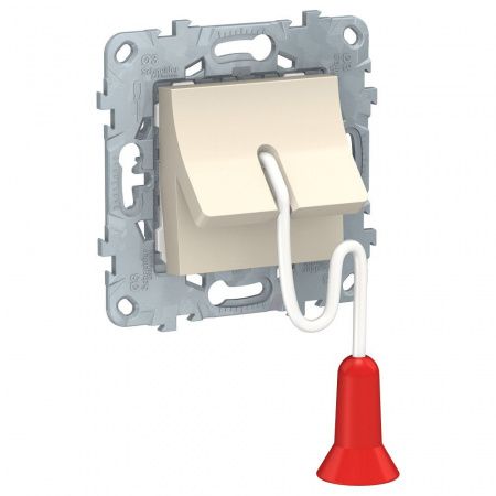 SCH Unica NEW Беж. Выкл. со шнуром 1 м, без фиксации, сх. 1, NU522644