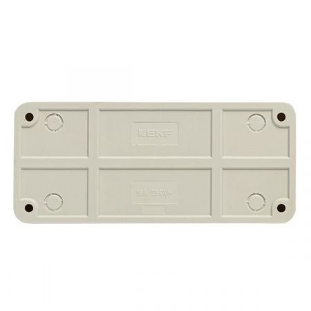 Рим Розетка 3-местная 16А с заземлением белая EKF