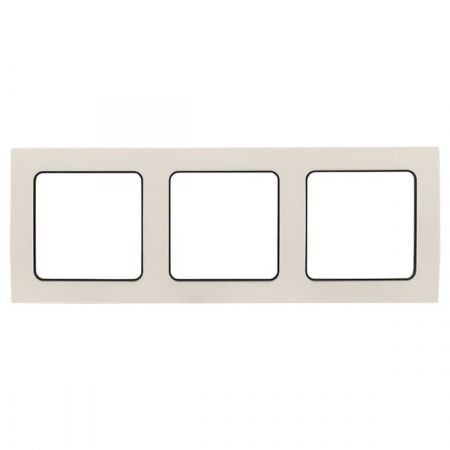 Стокгольм Рамка 3-местная белая с линией цвета черный EKF PROxima