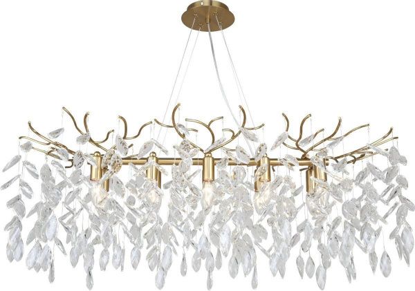 Люстра подвесная хрустальная 2180/05/10PL Stilfort, серия RAMO