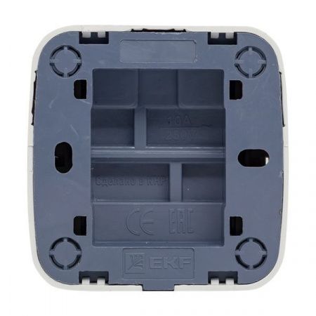 Минск Выключатель 2-клавишный ОП 10А белый EKF Basic