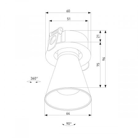 Встраиваемый светодиодный спот Elektrostandard Bell 25097/LED a068058
