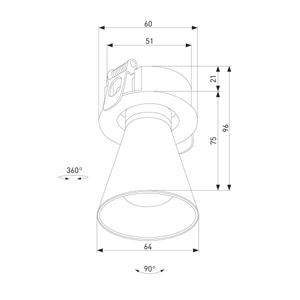 Встраиваемый светодиодный спот Elektrostandard Bell 25097/LED a068058