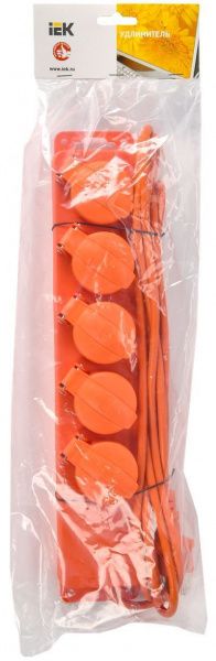 IEK  У05В  Удлинитель  5гн.  5м.  с з/к  ПВС  3х1  с защ. крыш.  IP44 WYP10-16-05-05-44-N