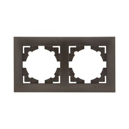 Валенсия Рамка 2-местная графит EKF