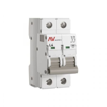 Выключатель автоматический AV-10 2P 4A (L) 10kA EKF AVERES