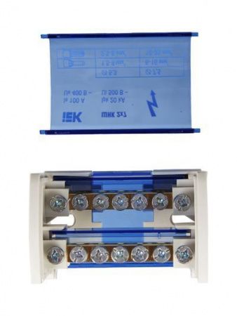 Шины на DIN-рейку в корпусе (кросс-модуль) ШНК 2х7 L+PEN IEK