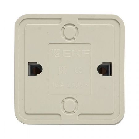 Рим Выключатель проходной 1-клавишный с индикатором 10А белый EKF