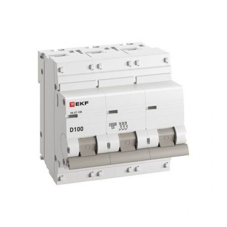 Автоматический выключатель 3P 100А (D) 10kA ВА 47-100 EKF PROxima