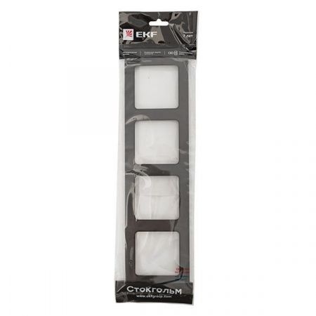 Стокгольм Рамка 4-местная черная EKF PROxima