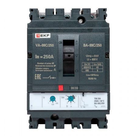 Выключатель автоматический ВА-99C 250/250А 3P 45кА EKF
