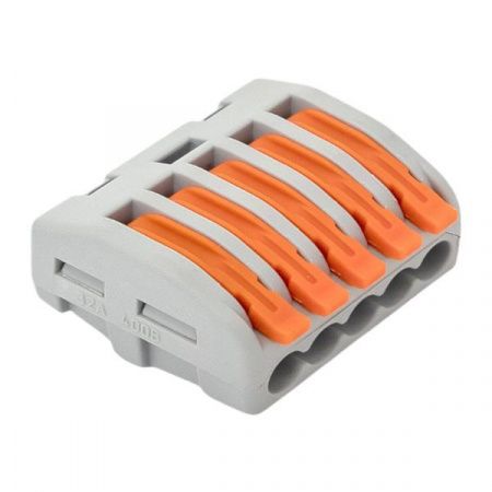 Клемма СМК 222-415 с рычагом 5 отверстий 0,08-2,5(4,0) мм2 EKF PROxima