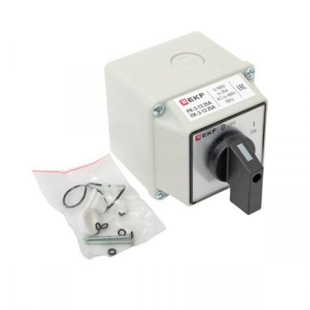 Переключатель кулачковый ПК-3-13 25А 3P "ВКЛ-ВЫКЛ" IP54 EKF PROxima