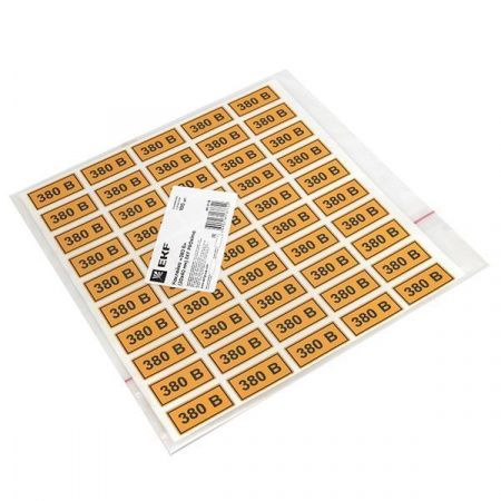 Наклейка "380В" (20x40) EKF PROxima