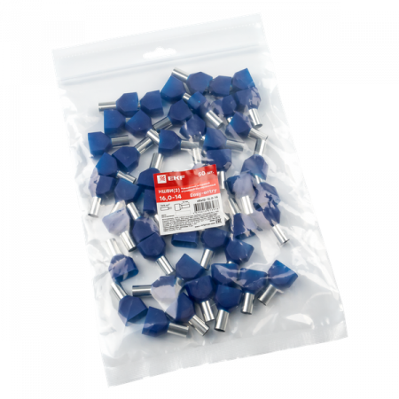 Наконечник штыревой втулочный изолированный НШвИ(2) 16,0-14 (50шт.) EKF PROxima