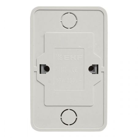 Рим Розетка 2-местная 10А без заземления белая с защ. штор. EKF