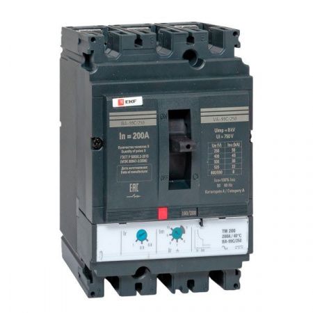 Выключатель автоматический ВА-99C 250/200А 3P 45кА EKF