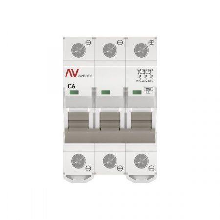 Выключатель автоматический AV-10 DC 3P 6A (C) 10kA EKF AVERES