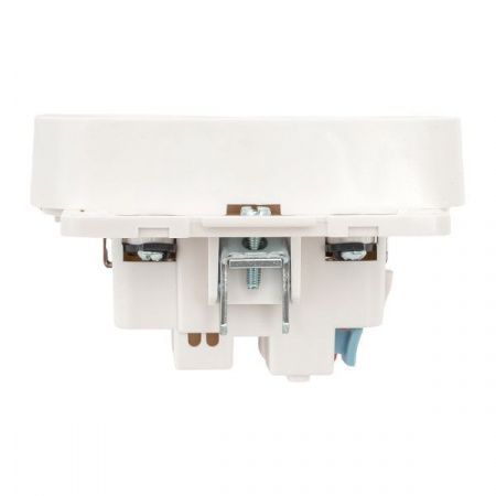 Стокгольм Механизм Розетки 2-местной с/з 16А автоматические клеммы белый с защ. штор. EKF PROxima