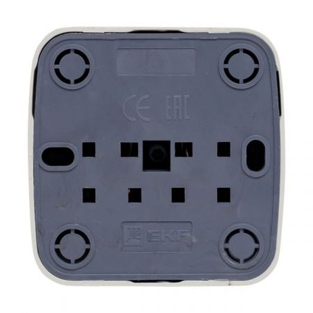 Минск Розетка 1-местная ОП 16А с заземлением белая EKF Basic