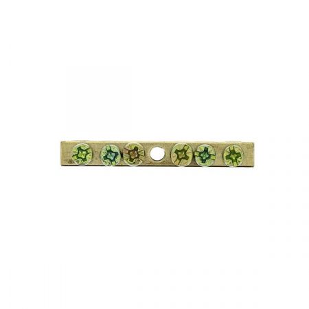 Шина PEN "ноль-земля" (6x9мм) 14 отверстий латунь крепеж по центру EKF PROxima