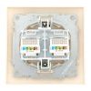 Валенсия розетка компьютерная RJ-45 2-местная кремовая EKF PROxima
