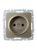BRITE Розетка без заземления/крышки/шторок 10А РС10-1-0-БрШ шампань