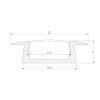 Профиль встраиваемый алюминиевый с рассеивателем Elektrostandard LL-2-ALP007 a053622