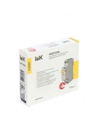 Выключатель автоматический дифференциального тока АВДТ32МL C25 30мА KARAT IEK