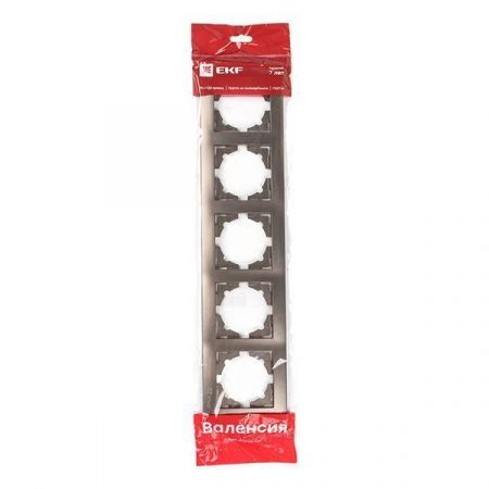 Валенсия Рамка 5-местная графит EKF