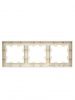 BRITE Рамка 3-местная РУ-3-БрКр бежевый IEK