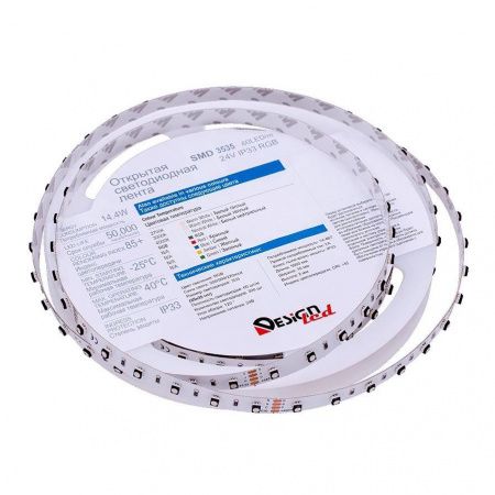 Светодиодная влагозащищенная лента DesignLed 14,4W/m 60LED/m 3535SMD разноцветный 5M 002843
