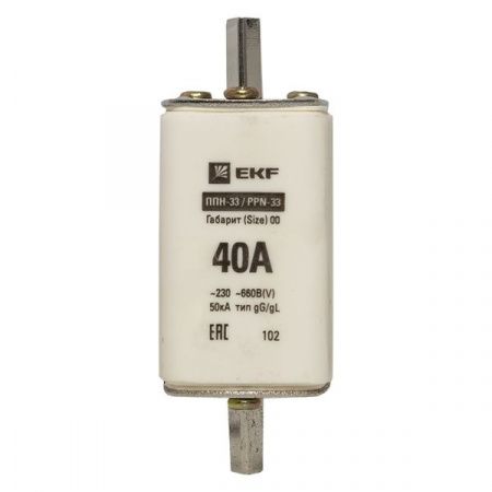 Плавкая вставка ППН-33 160/ 40А габарит 00 EKF