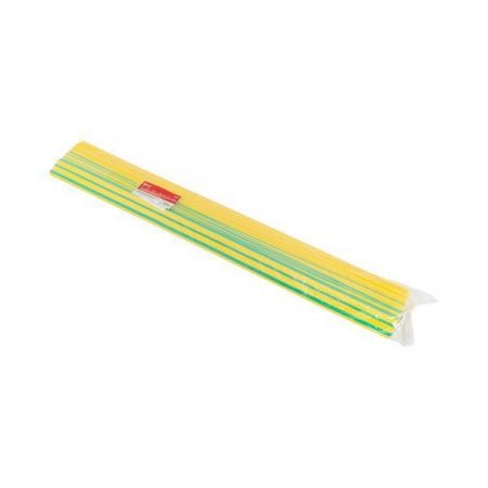 Термоусаживаемая трубка ТУТ нг 30/15 желто-зеленая в отрезках по 1м EKF PROxima